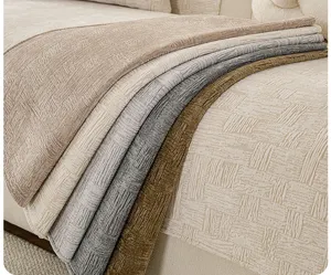 Chenille sofa cushion cover textured non-slip furniture protector minimalist living room decor