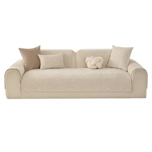 Cream style chenille sofa cushion four-seasons universal minimalist Nordic non-slip couch cover