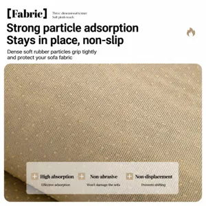 Coussin de canapé antidérapant épaissi avec toucher peluche doux et points d'adhérence forts.
