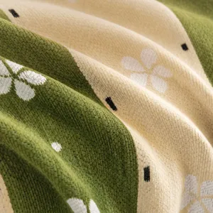 Cream Style Chenille Sofa Cover Full Coverage Sofa Towel Floral Striped Throw Blanket With Tassels Cat Scratch Proof All Season Universal Sofa Protector