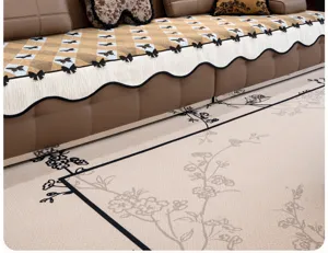 Chenille non-slip sofa cover modern minimalist all-season couch cushion cover with butterfly decor