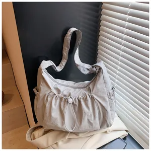 Modieuze nylon schoudertas in Koreaanse stijl, grote casual crossbodytas voor vrouwen.