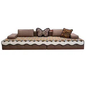 Non-slip chenille sofa cover cushion, modern minimalist universal seating pad protector for couch.