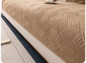 Housse de canapé en velours néerlandais avec motif géométrique, textile d'intérieur.