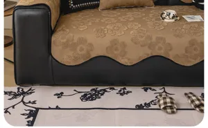 Mid-century modern chenille sofa cover non-slip cushion retro four seasons luxury home decor