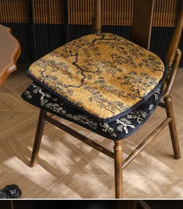 Chenille eetkamerstoel kussen retro mid century antislip zitkussen voor kantoor thuis