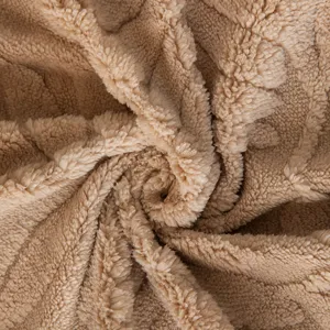 Copridivano in pile di peluche spesso, morbida consistenza del tessuto per autunno inverno.