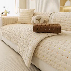 Chenille Sofabezug vier Jahreszeiten Universal Wohnzimmer Sitzkissen schlichtiger Luxus rutschfest