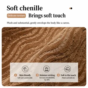 Chenille sofa cushion cover soft textured fabric protector anti-slip for living room