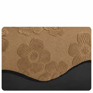 Luxury chenille sofa cushion with irregular wave edge, premium vintage style non-slip cover.
