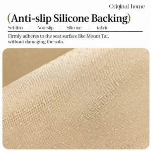Chenille Sofakissen rutschfester Stoff Bezug Beige Textur atmungsaktiver Moebelprotektor