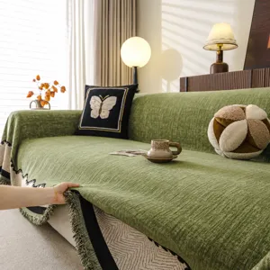 Chenille Sofabezug Schutz Anti-Katze Kratzer Decke Universal einteiliges Couchtuch