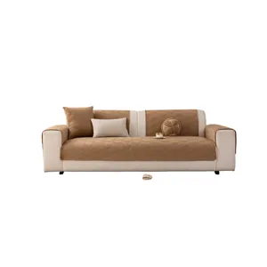 Housse de canapé en velours anti-griffes de chat, protège-canapé universel une pièce toutes saisons.