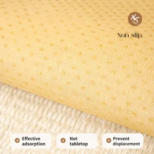 Creamy chenille sofa cushion with non-slip silicone back particles for all seasons.