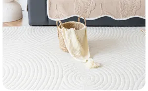Detailed view of modern leaf design plush velvet sofa cover non slip protective cloth