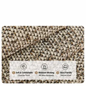Tissu de coussin de canapé en chenille minimaliste japonais, housse douce texturée pour salon.