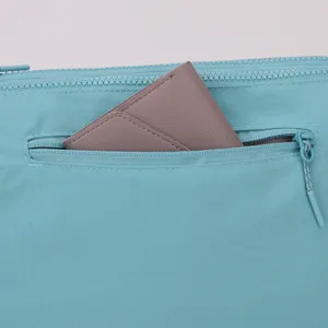 Detailed view of casual nylon crossbody bag with zipper pocket and coin purse insert stylish.