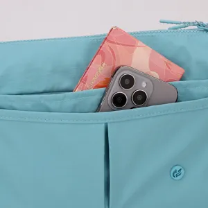 Lightweight casual multi-layer crossbody shoulder bag detail view with convenient storage pockets.