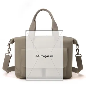 Sac cabas décontracté en nylon avec bandoulière, grand sac de voyage pour le travail quotidien.