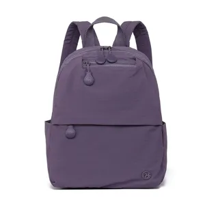 Stylish women's purple backpack casual travel lightweight daypack school bookbag