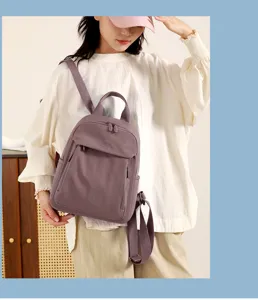 Zaino donna stile coreano grande capacita leggero tessuto oxford borsa viaggio dettaglio