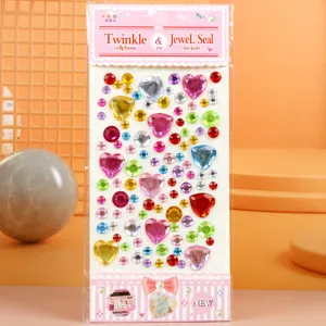 Adesivi In Strass Di Acrilico Cristallo Gemma Cuore Stella Fiore Di Prugno Tondi Adesivi Decorativi Per Telefono DIY