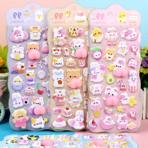 Simpatici adesivi antistress con sederino di animali per bambini, set di decalcomanie.