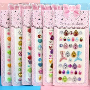 Colorful crystal stickers DIY acrylic diamond gem sticker pack for kids art decor
