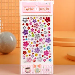 Adesivi in strass acrilico per decorazione telefono e artigianato con motivi floreali.