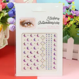 Strass 3D Visage Autocollants Yeux Corps Cristaux Brillants Maquillage Festival Art