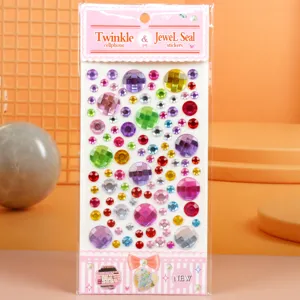 Adesivi di strass in diamante acrilico per decorazione telefono, foglio gemma cristallo.