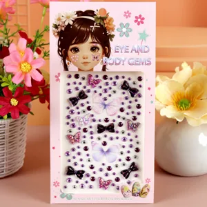 3D Schmetterling Strass Gesicht Körper Edelsteine klebende Acryl Kristalle Sticker für Party