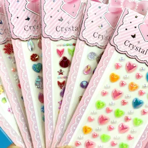 Colorful acrylic crystal diamond stickers DIY heart mermaid tail rhinestone sheet crafts