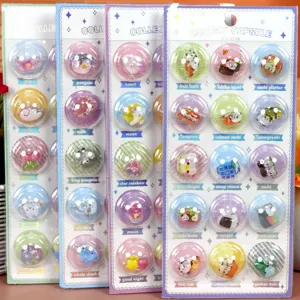 Cute 3D capsule crystal stickers with kawaii sushi and animal designs. Perfect for crafts.