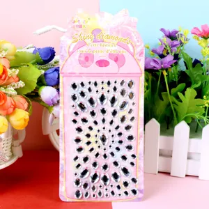 Clear crystal rhinestone stickers, oval and round shiny face gems for phone decor DIY crafts.