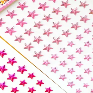 Acrylic crystal star rhinestones stickers for kids birthday party makeup decorative crafts.