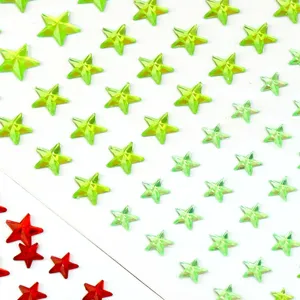 Acrylic crystal star rhinestone stickers for kids crafts and birthday party decor details.