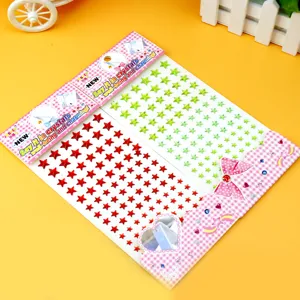 Children crystal rhinestone star stickers acrylic decorative backing DIY party makeup crafts.