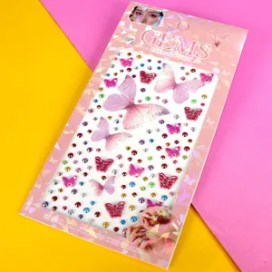 3D butterfly face gems acrylic crystal rhinestone body stickers for festival party makeup