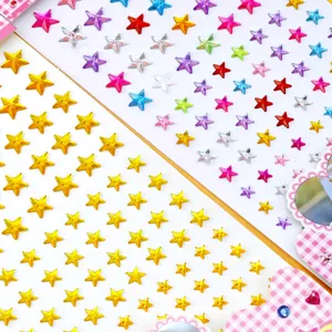 Acrylic rhinestone star stickers crystal gem crafts DIY party decor colorful stars
