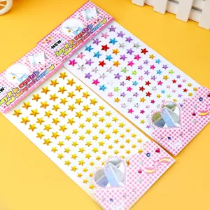 Kids acrylic crystal rhinestone star stickers self-adhesive sparkly party face gems decor crafts