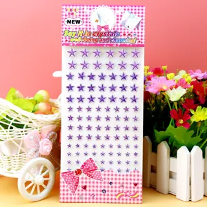 Acrylic crystal star rhinestone stickers for kids crafts, party makeup and DIY decoration.