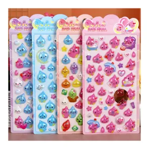 3D puffy kristal stickers schattige waterdruppel decals briefpapier decoratie!