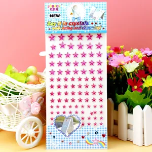Kids acrylic crystal rhinestone star stickers self-adhesive DIY decorative craft details