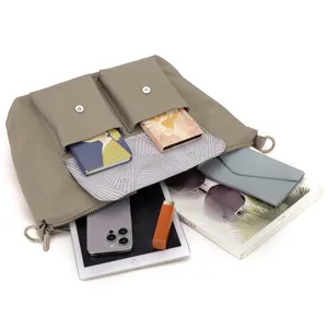Sac Cabas Nylon Léger Grande Capacité Sac Bandoulière Décontracté Voyage Quotidien