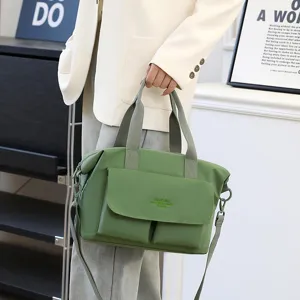 Sac bandoulière en nylon léger grande capacité cabas de trajet pour voyage détail