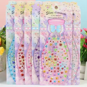 Acryl ster diamant stickers voor telefoon decoratie, kleurrijke DIY strass steentjes.
