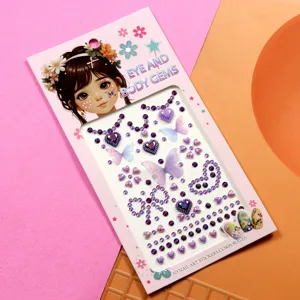 3D crystal rhinestone face and body gems stickers sparkle nail art decorations for women