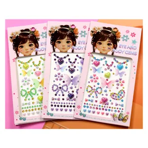 3D butterfly rhinestone crystal stickers for face body and nail art crafts decoration.