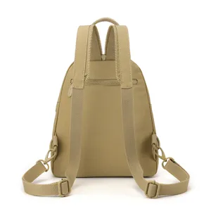 Zaino casual multifunzionale in nylon da donna, borsa a tracolla convertibile con spallacci.